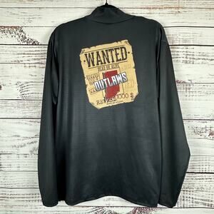 Mens Addix Black 1/4 Zip Pullover Shirt Indiana Outlaws Wrestling Performance M